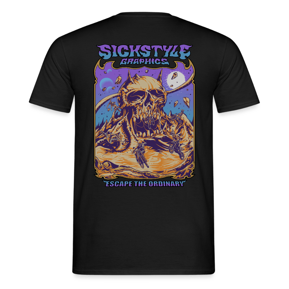 „Escape the ordinary“ - Herren T-Shirt - Schwarz