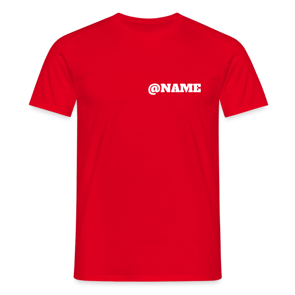 „Custom Instagram Name“ - Herren T-Shirt - Rot