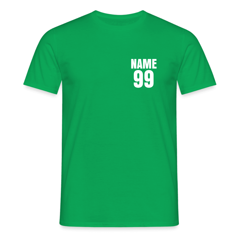 „Custom Name & Nummer“ - Herren T-Shirt - Kelly Green