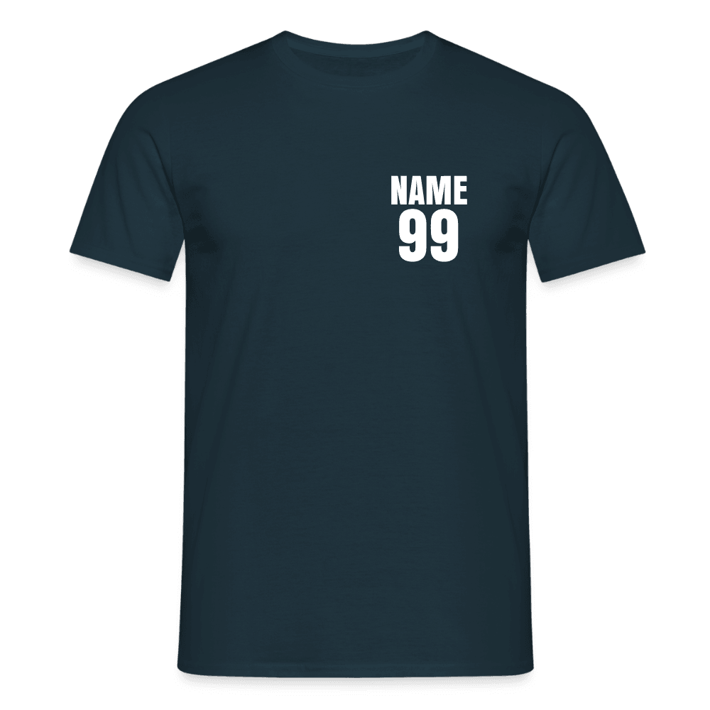 „Custom Name & Nummer“ - Herren T-Shirt - Navy