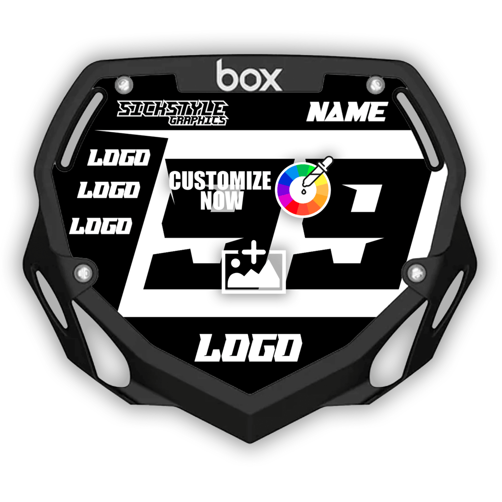 BOX Adult Numberplate Sticker - Mountain Lines