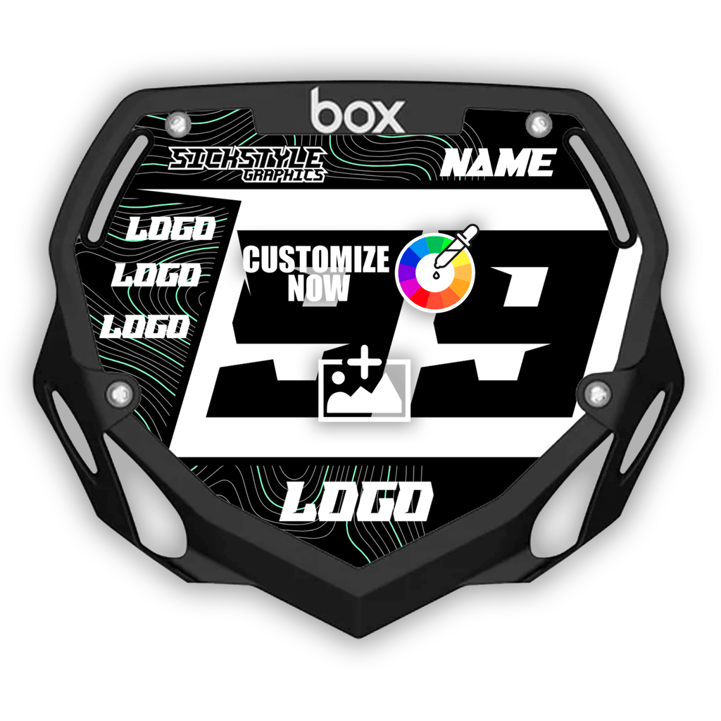 BOX Adult Numberplate Sticker - Mountain Lines