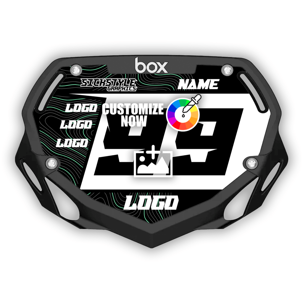 BOX Mini Kids Numberplate Sticker - Mountain Lines