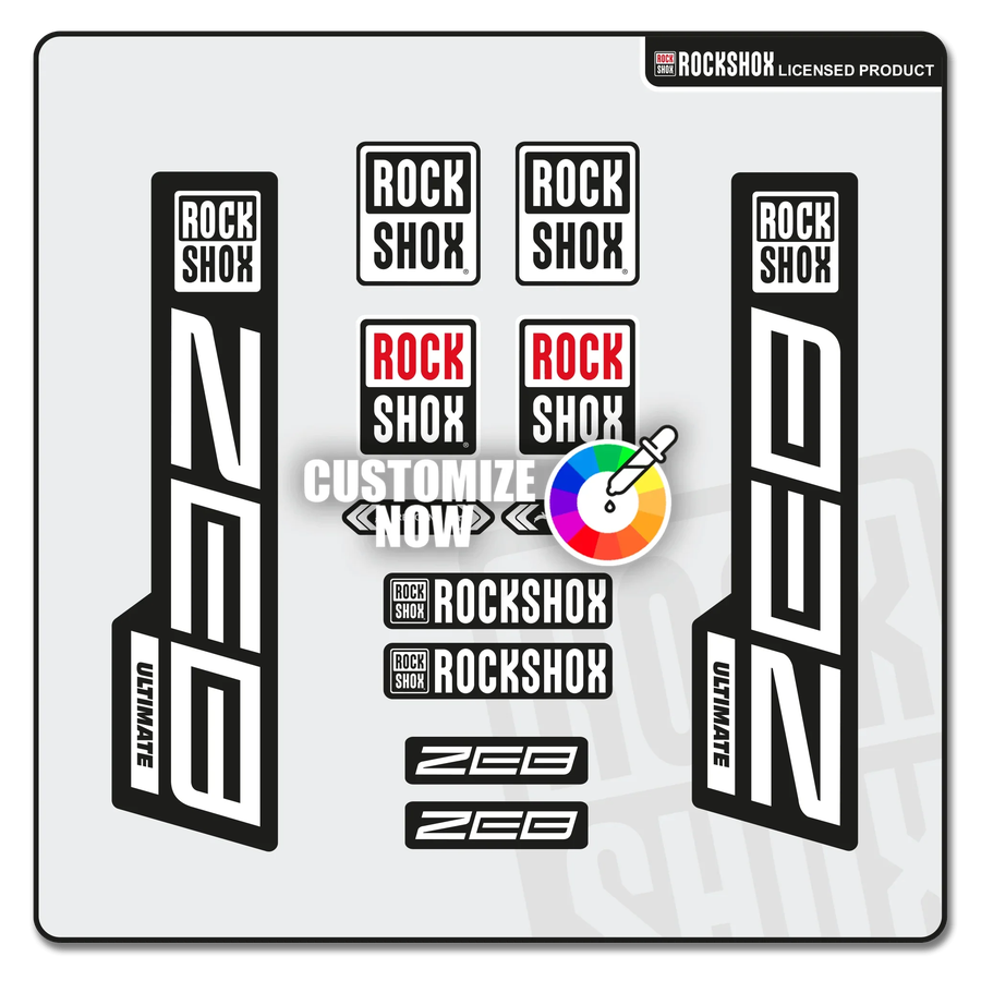 Example of an individually designable RockShox ZEB sticker sets