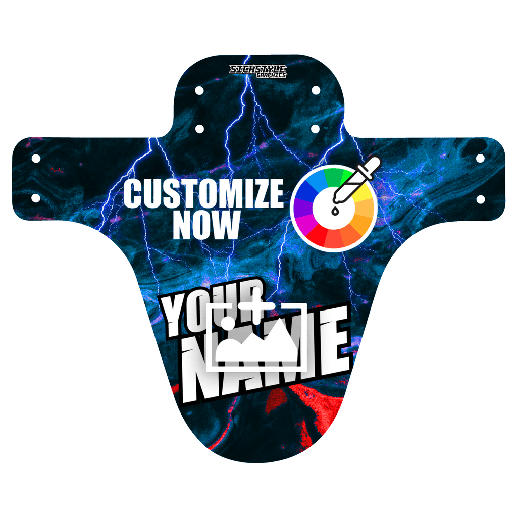 MTB Mudguard im lightning blue Design