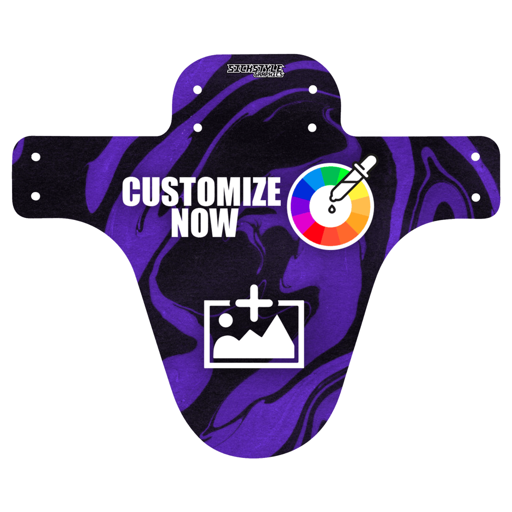 MTB Mudguard im Purple Marble Design