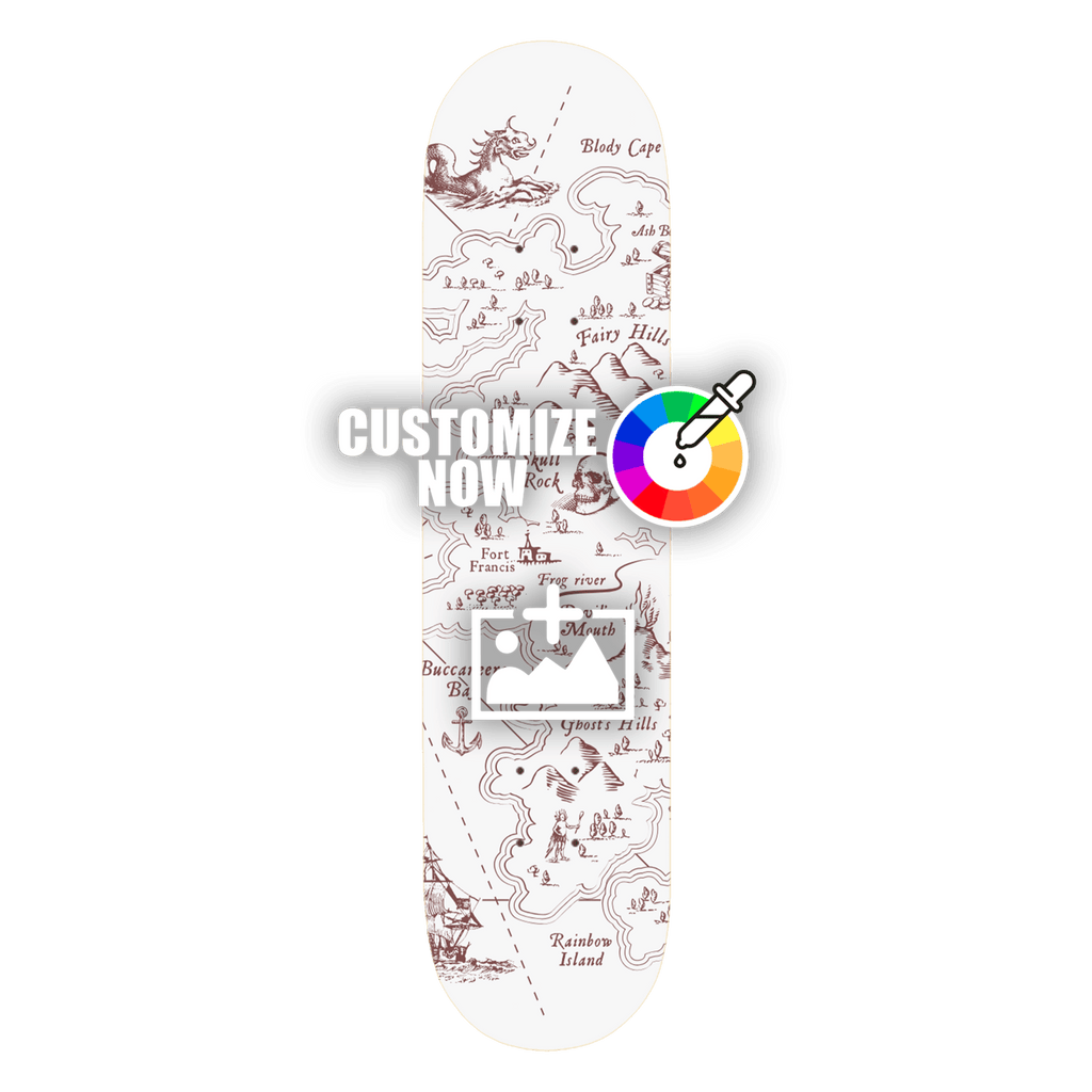 Custom Skateboard Sticker - Map - Sickstyle Graphics