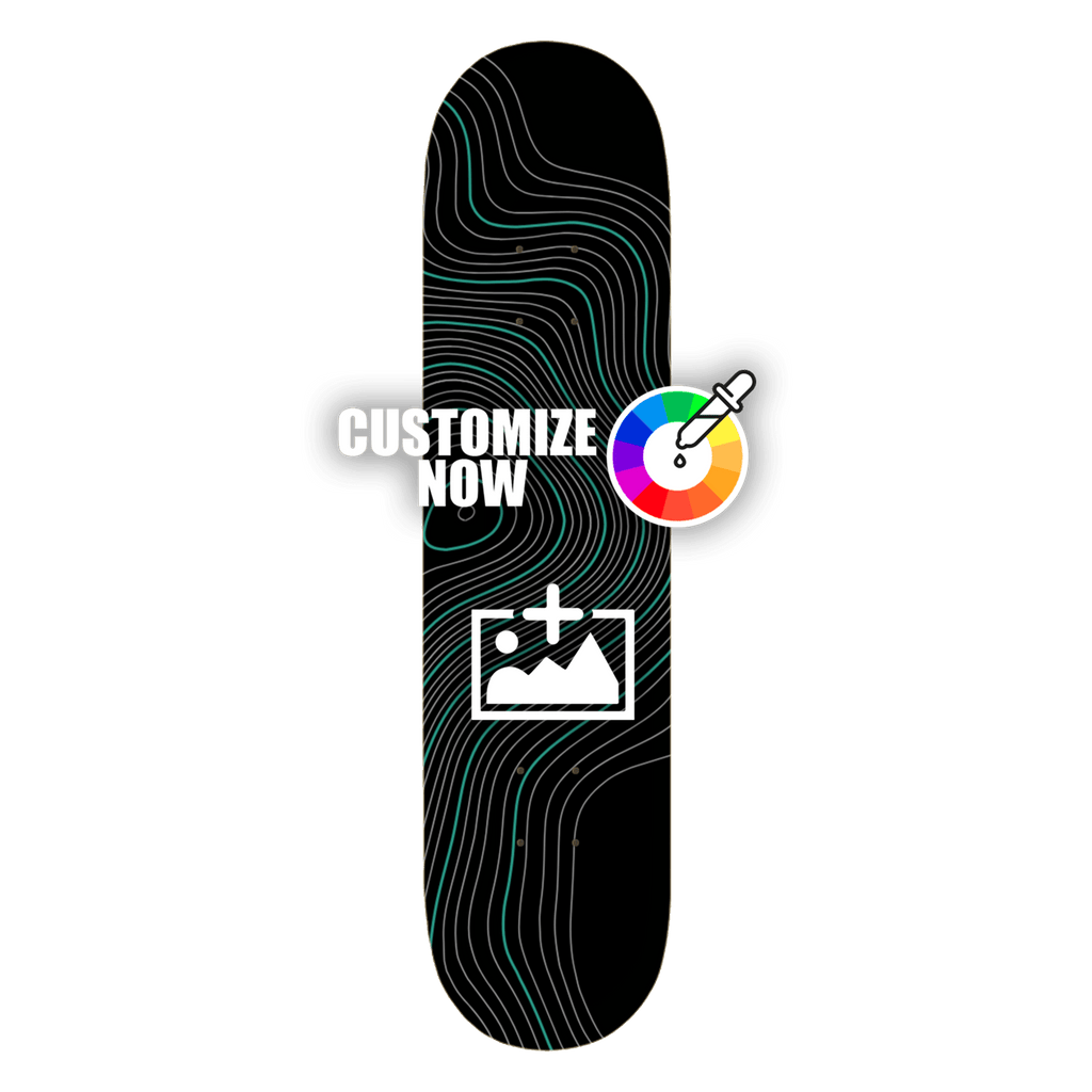 Custom Skateboard Sticker - Topographic Map - Sickstyle Graphics