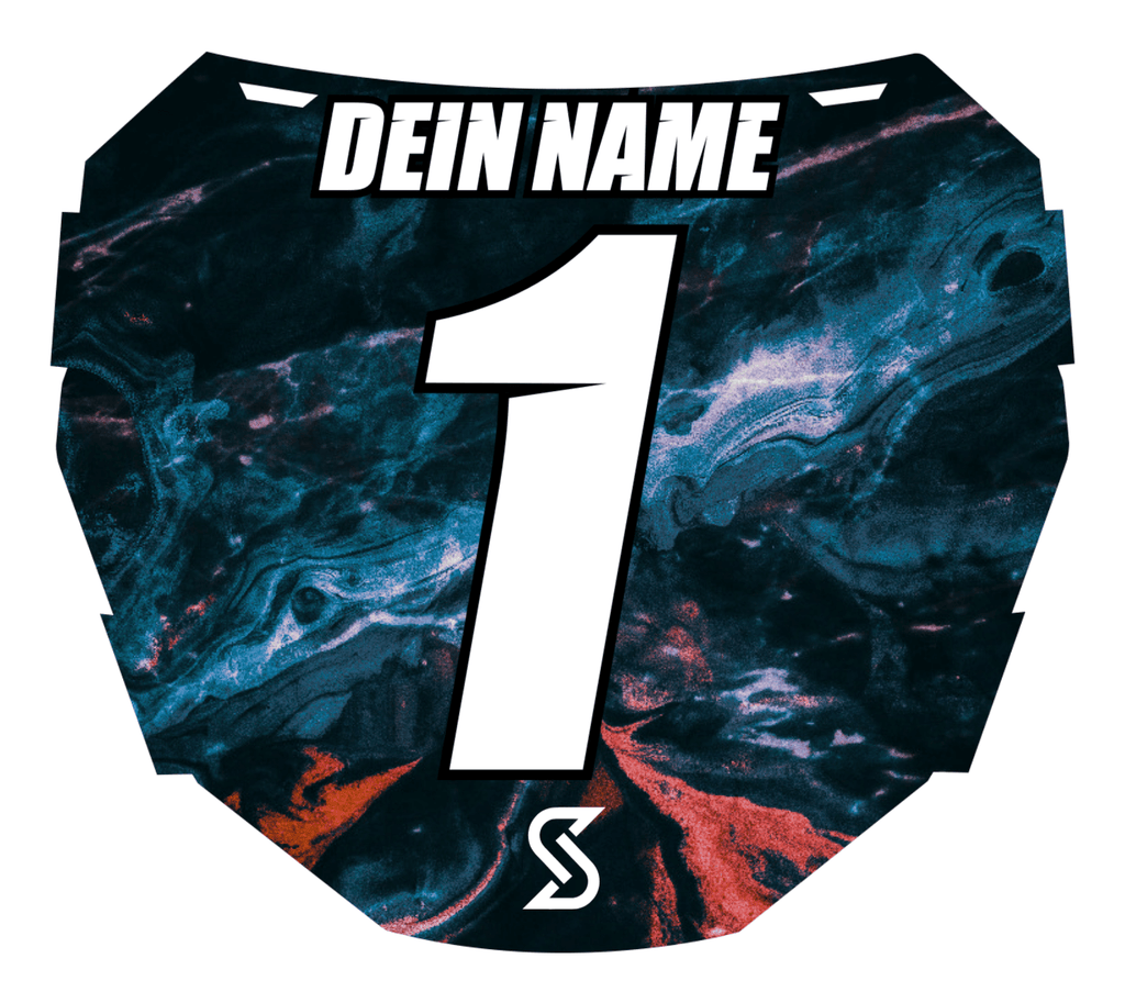 ODI Numberplate - Orange/Bau Marble Aufkleber - Sickstyle Graphics