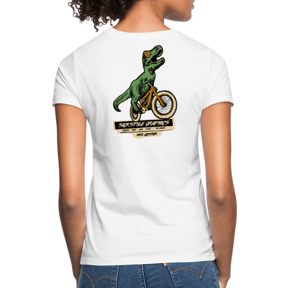 „T-Rex“ - Damen T-Shirt - Weiß