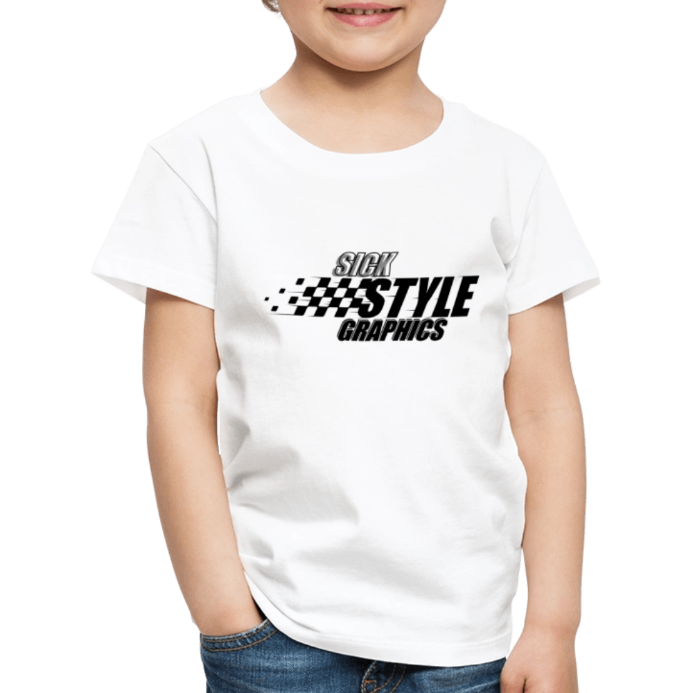„Racing Style“ - Kids T-Shirt - Weiß