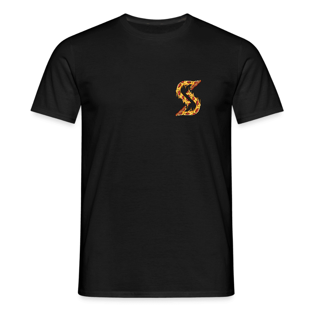 „Pizza Slice“ - Herren T-Shirt - Schwarz
