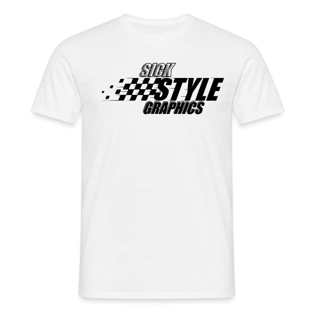 „Racing Style“ - Herren T-Shirt - Weiß