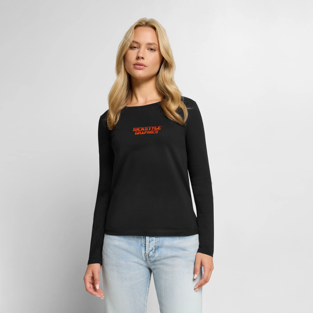 „Above the Rest“ - Frauen Langarm Shirt - Schwarz