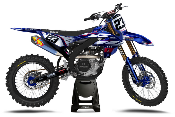 Yamaha YZ avec kit déco motocross Splatter de Sickstyle Graphics – Vue 2