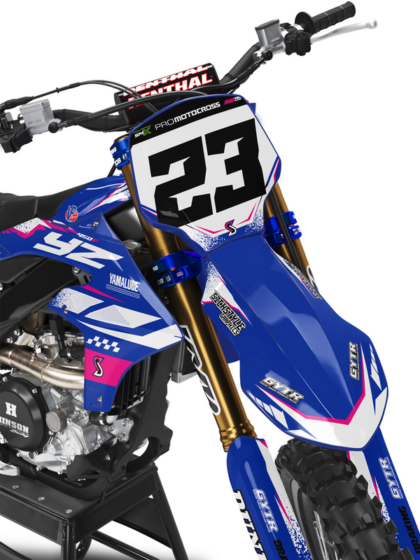 Yamaha YZ avec kit déco motocross Splatter de Sickstyle Graphics – Vue 3