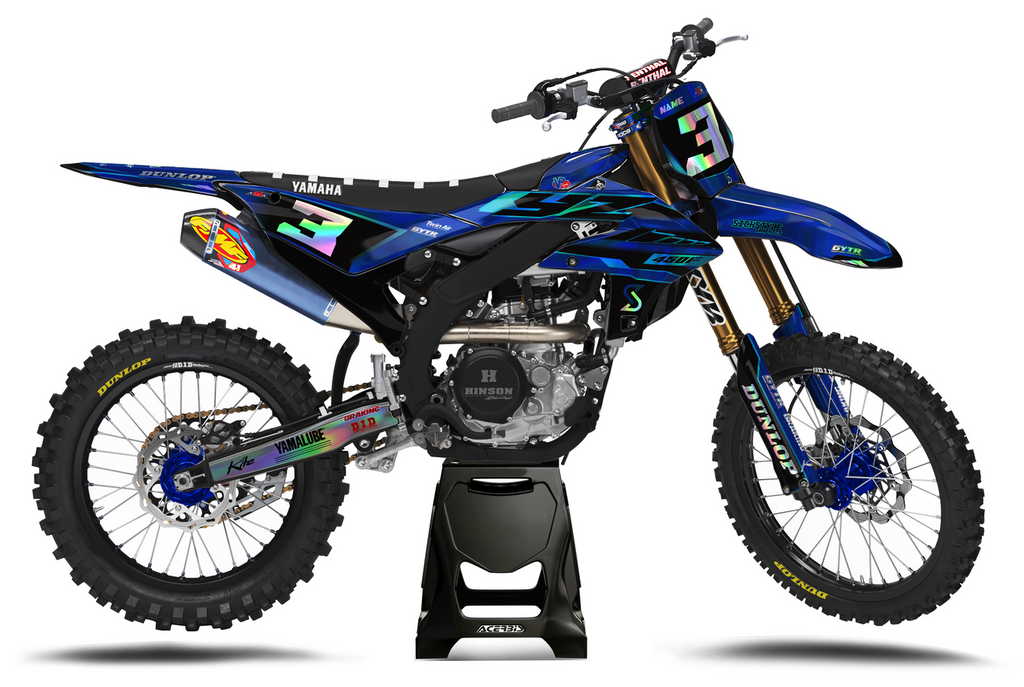 Yamaha YZ con kit de adhesivos de motocross Werx Look de Sickstyle Graphics