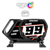 Schwarzer Box Bike Stand mit anpassbarem Sticker, weißer Nummer 99 und rotem 