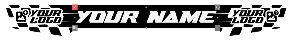 Custom Helm Visier Sticker - Checkered Flag