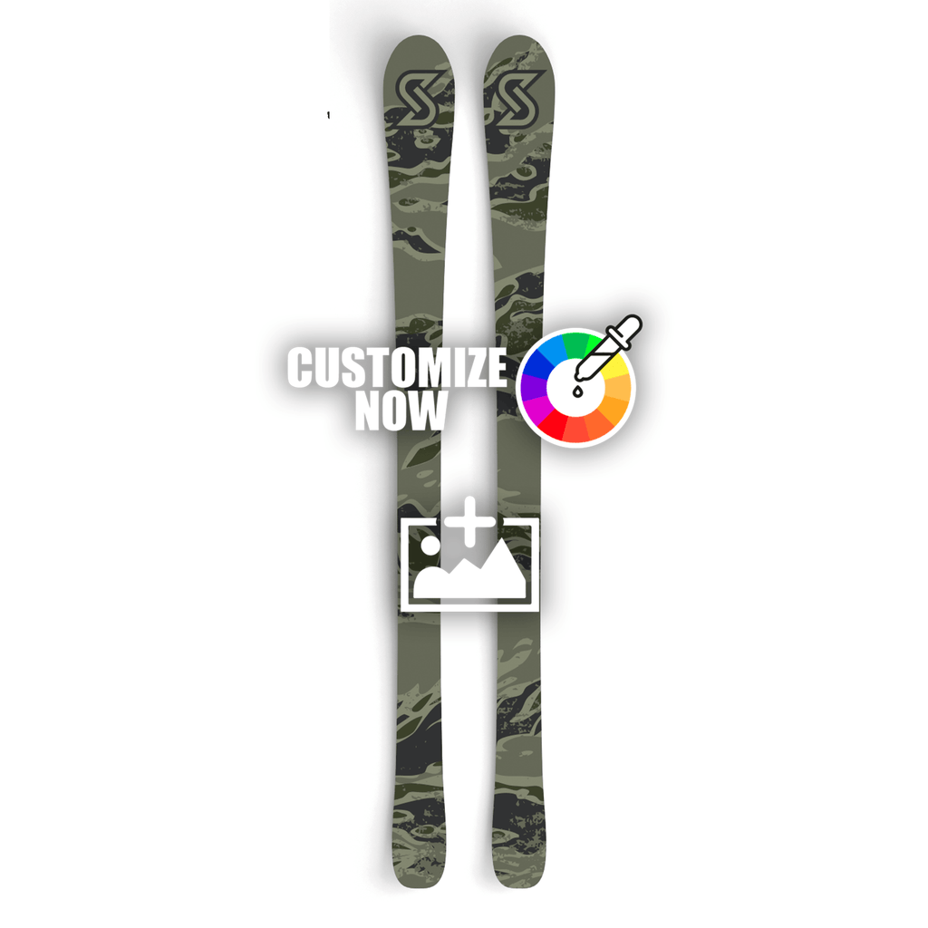 Ski Sticker im tiger camo design