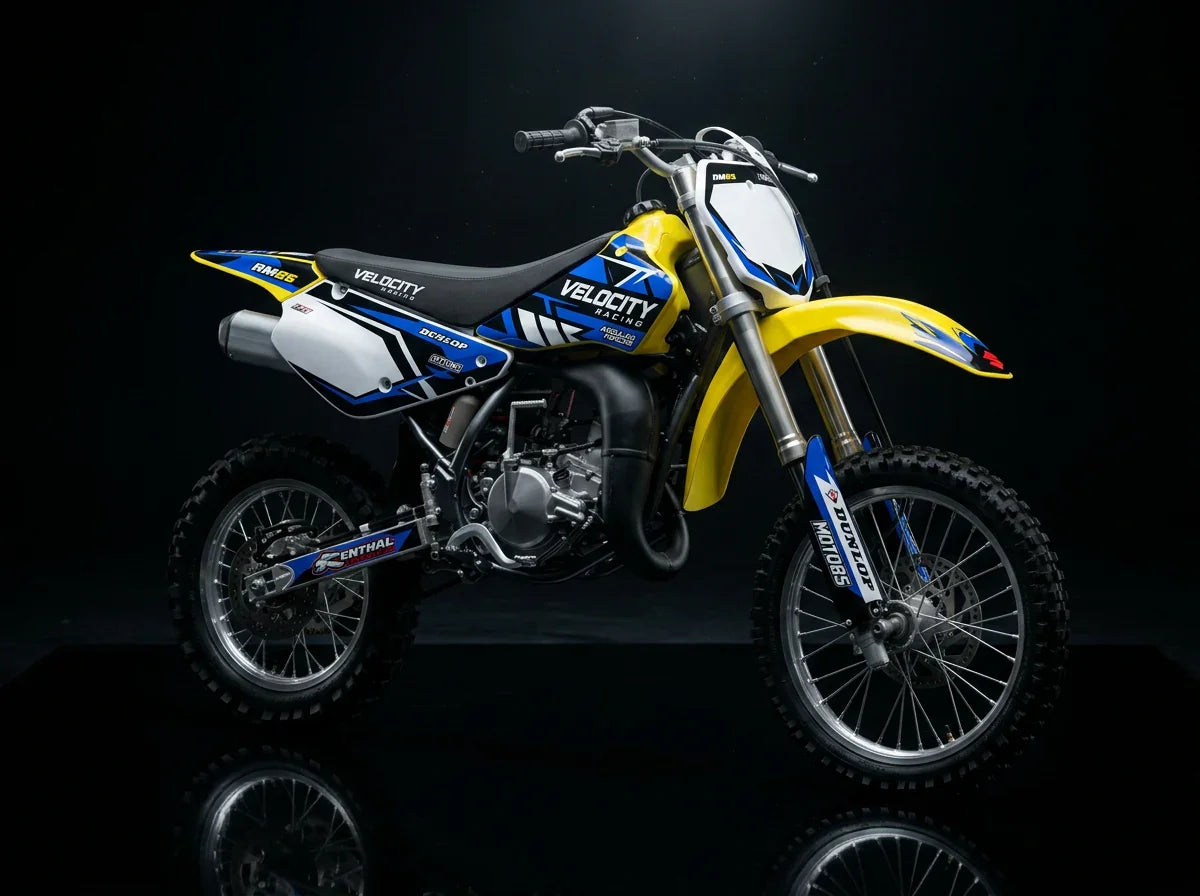 Suzuki with custom graphics in a design visual