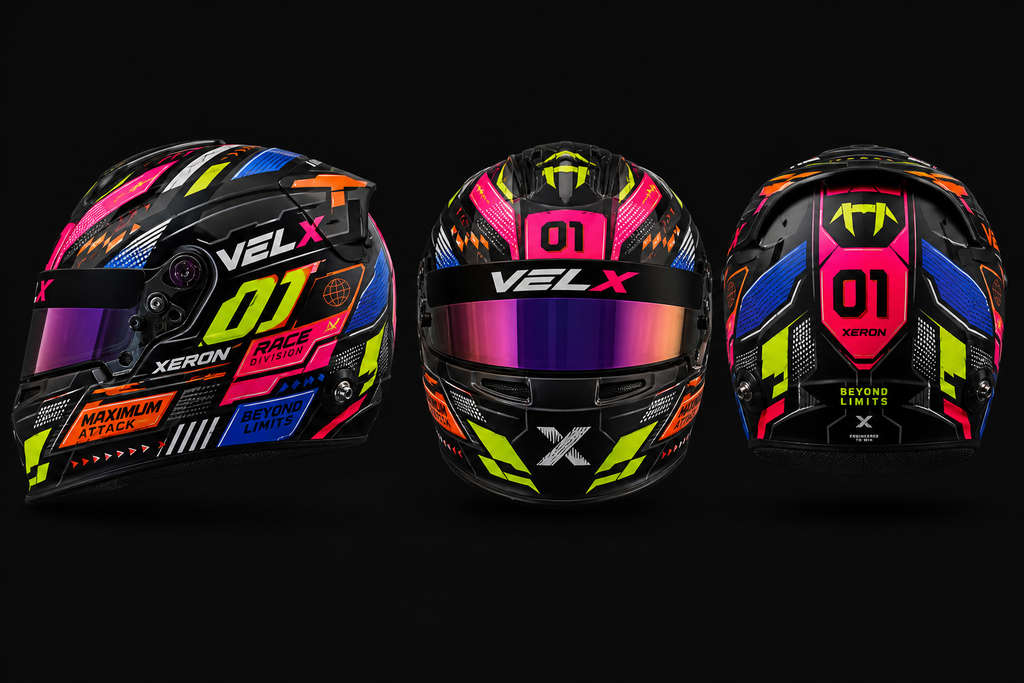 Sada nálepek na helmu „VELX Race Division