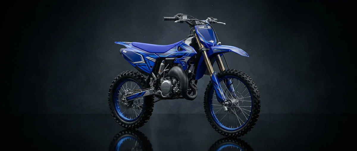 Yamaha with custom graphics in a design visual