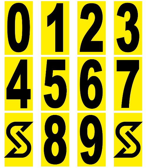 Kart Startnummern Style:4