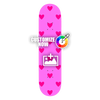 Růžový design samolepky na skateboard 