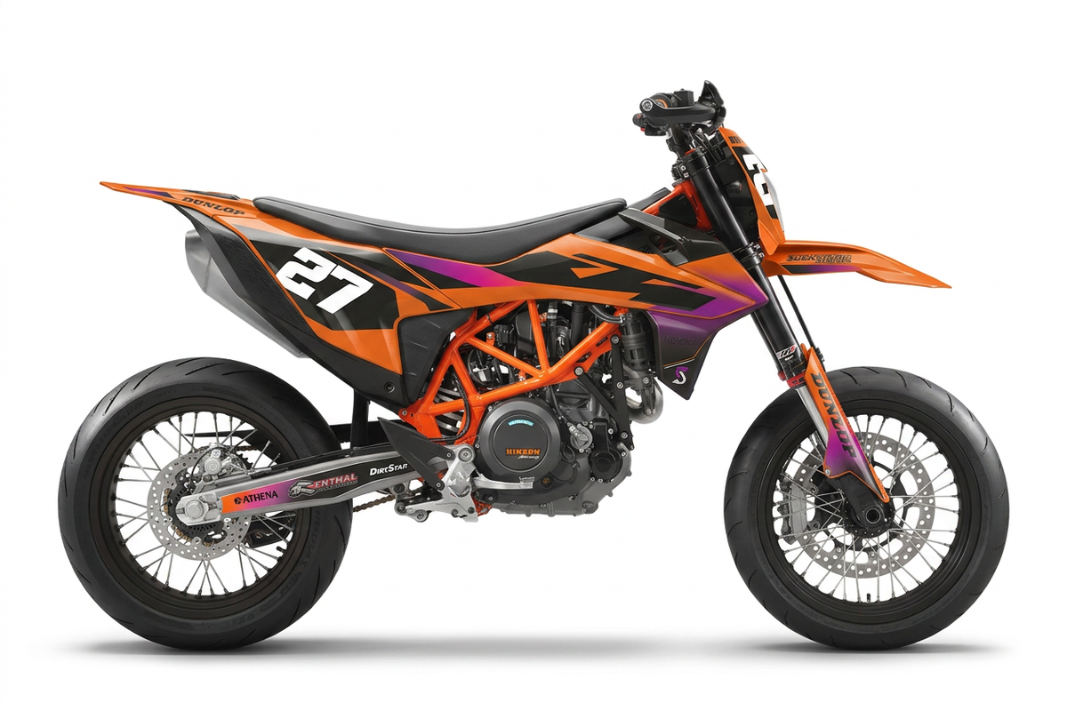 Supermoto Graphics Retro Look – Graphics suitable for KTM SMCR 690