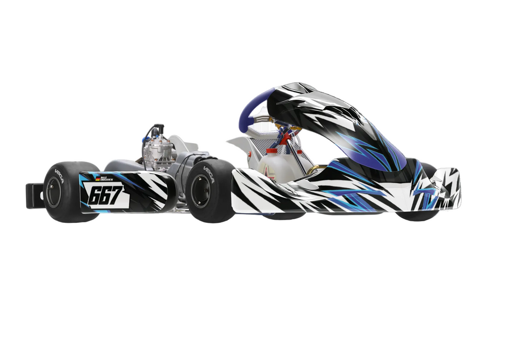 Kart stickerset Arctic Venom voor meerdere kartchassis