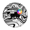 Customizable MTB top cap with black and white marble design, 
