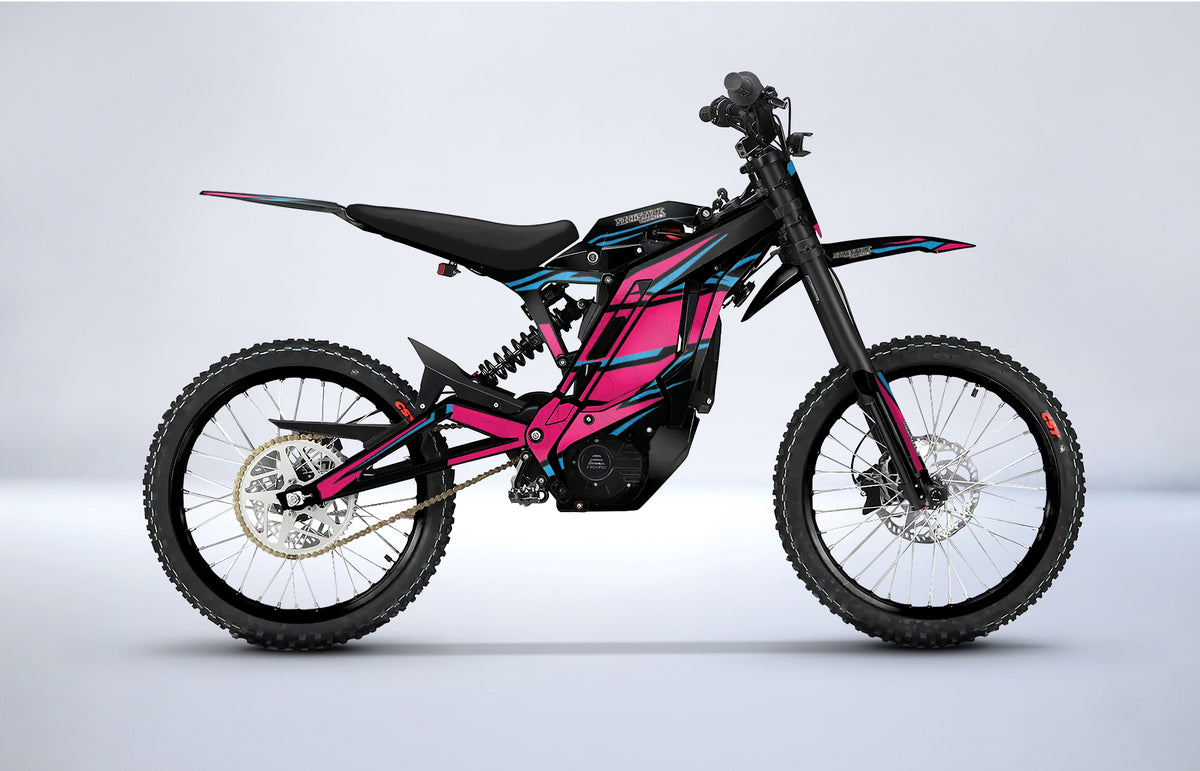 E-moto dekalkit Pink Mountain Lines för E-Ride Pro