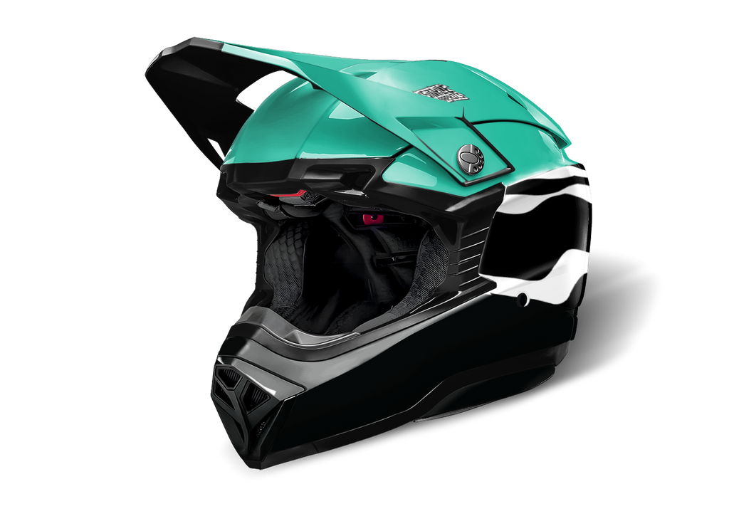 Motorradhelm mit Dieks-Helmdekor von Marc Diekmann – Custom Helm-Wrap von Sickstyle im Profi-Design