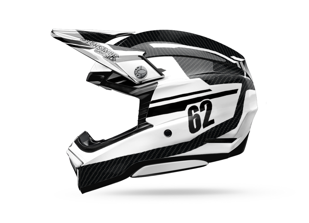 Helmdekor Factory Racing für Bell Helme – Custom Helm-Wrap von Sickstyle Graphics