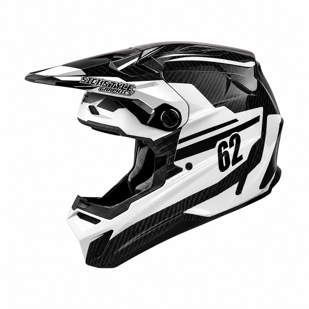 Fly Formula CC Motocrosshelm mit Factory Racing-Helmdekor von Sickstyle Graphics – Custom Helm-Wrap im Werksteam-Racing-Look