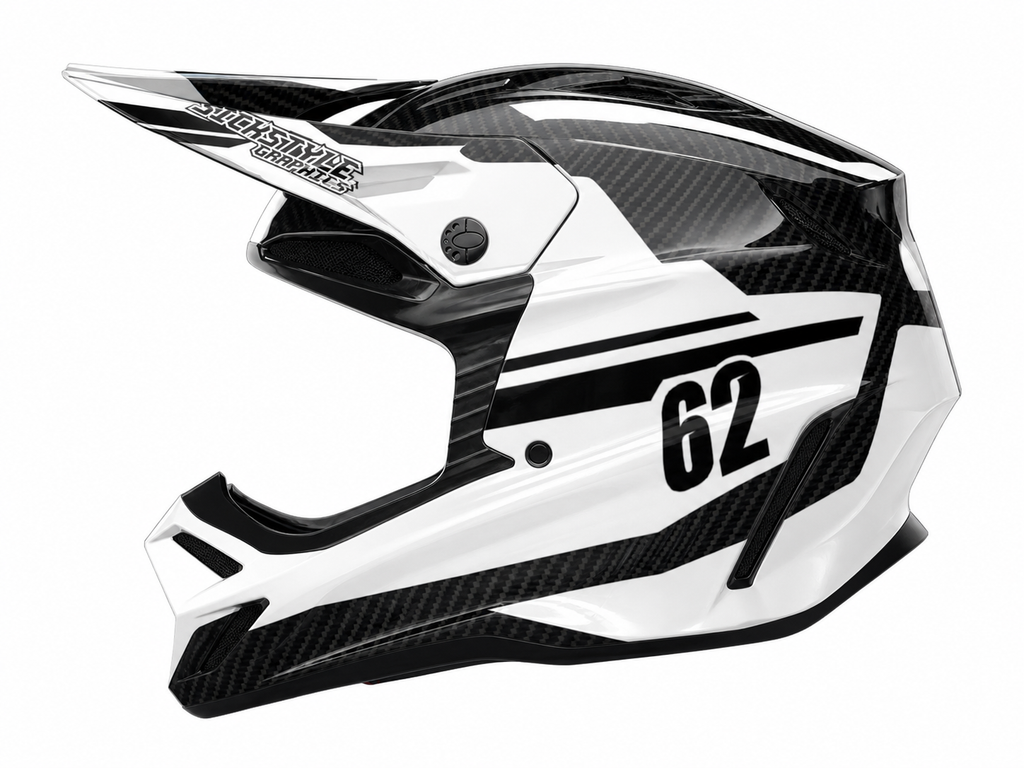 Helmdekor Factory Racing für Fox Racing Helme – Custom Helm-Wrap von Sickstyle Graphics