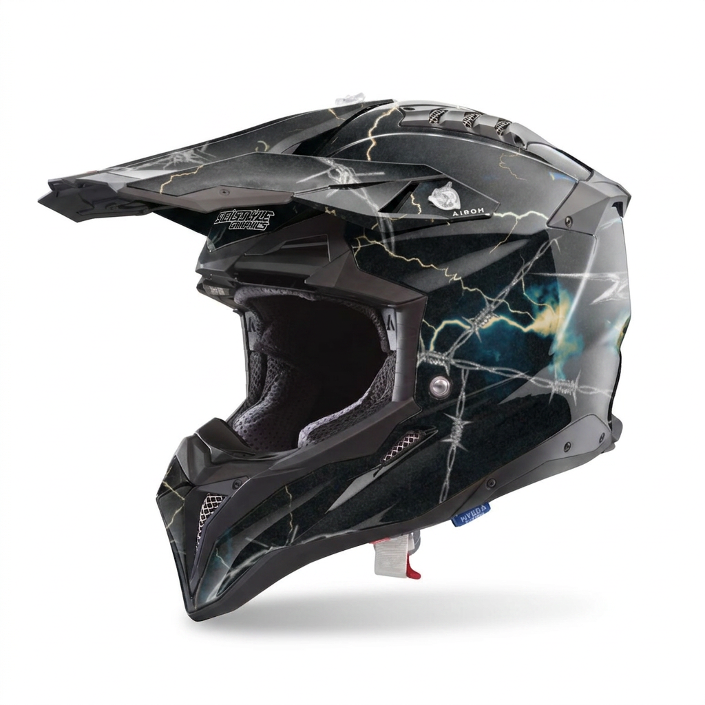 Helmdekor Miley Replica für Airoh Helme – Custom Helm-Wrap von Sickstyle Graphics