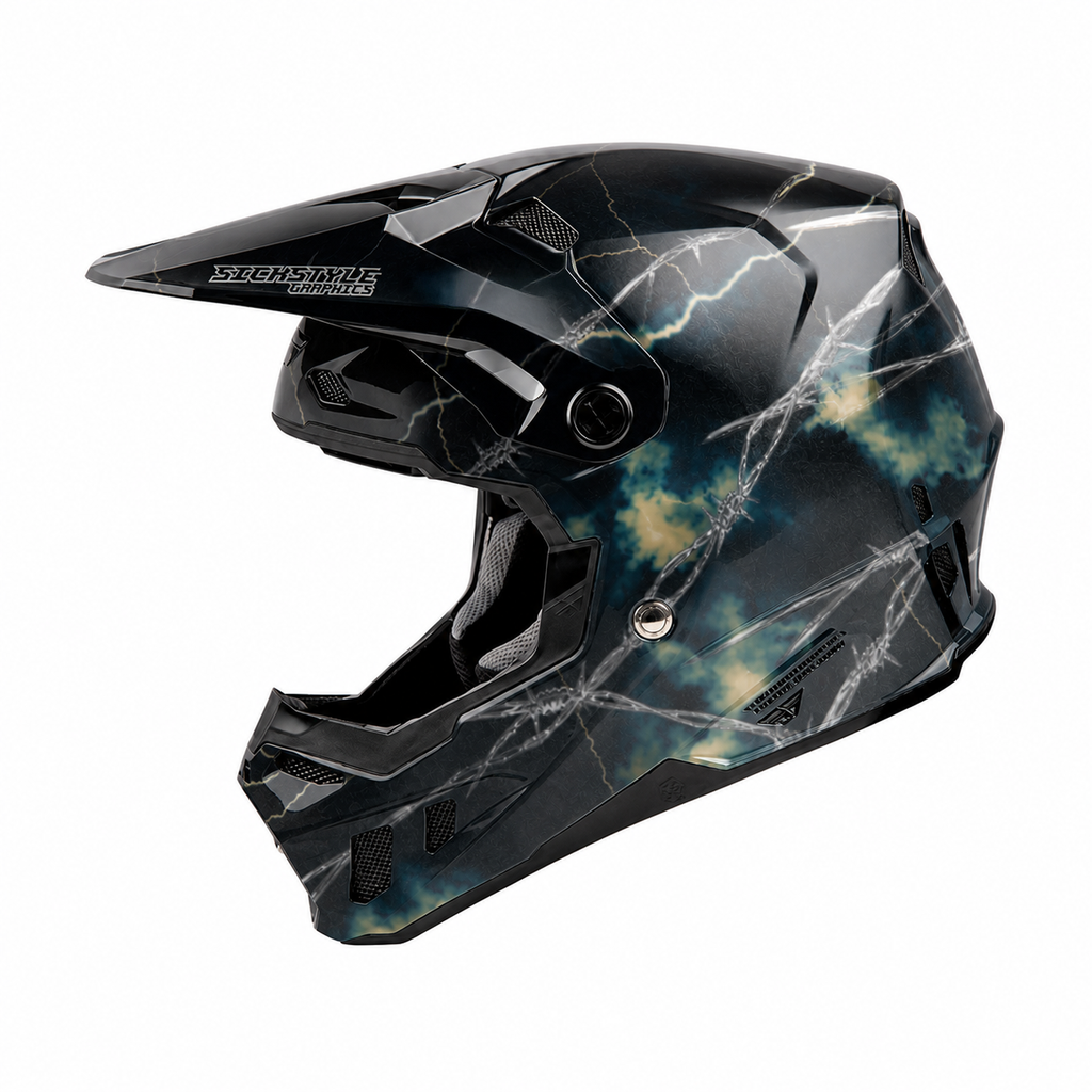 Helmdekor Miley Replica für Fly Racing Helme – Custom Helm-Wrap von Sickstyle Graphics