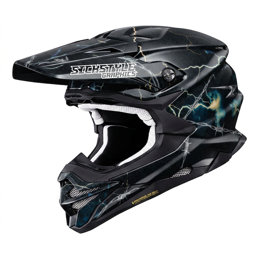 Helmdekor Miley Replica für Shoei Helme – Custom Helm-Wrap von Sickstyle Graphics