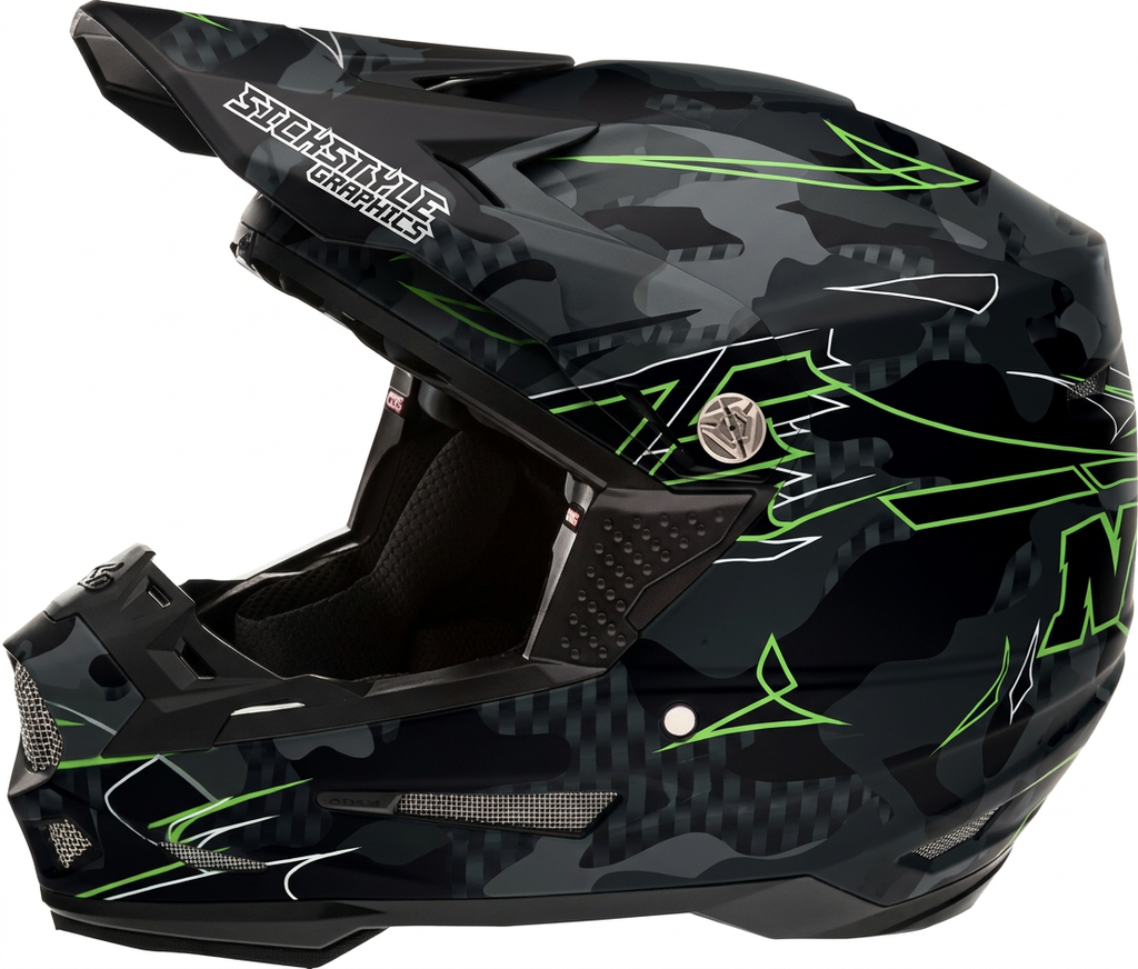 Helmdekor Pinestripe für 6D Helme – Custom Helm-Wrap von Sickstyle Graphics