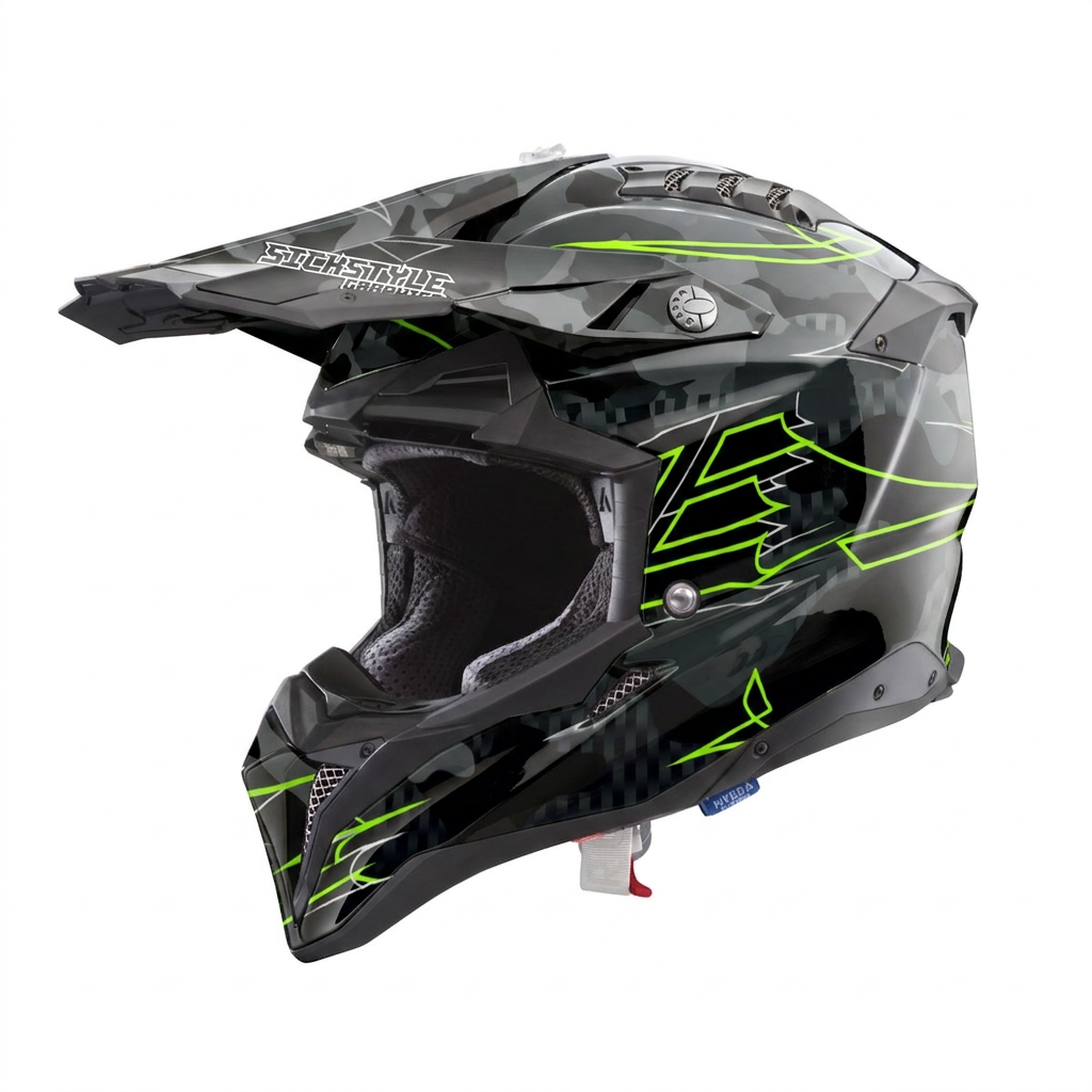 Helmdekor Pinestripe für Airoh Helme – Custom Helm-Wrap von Sickstyle Graphics