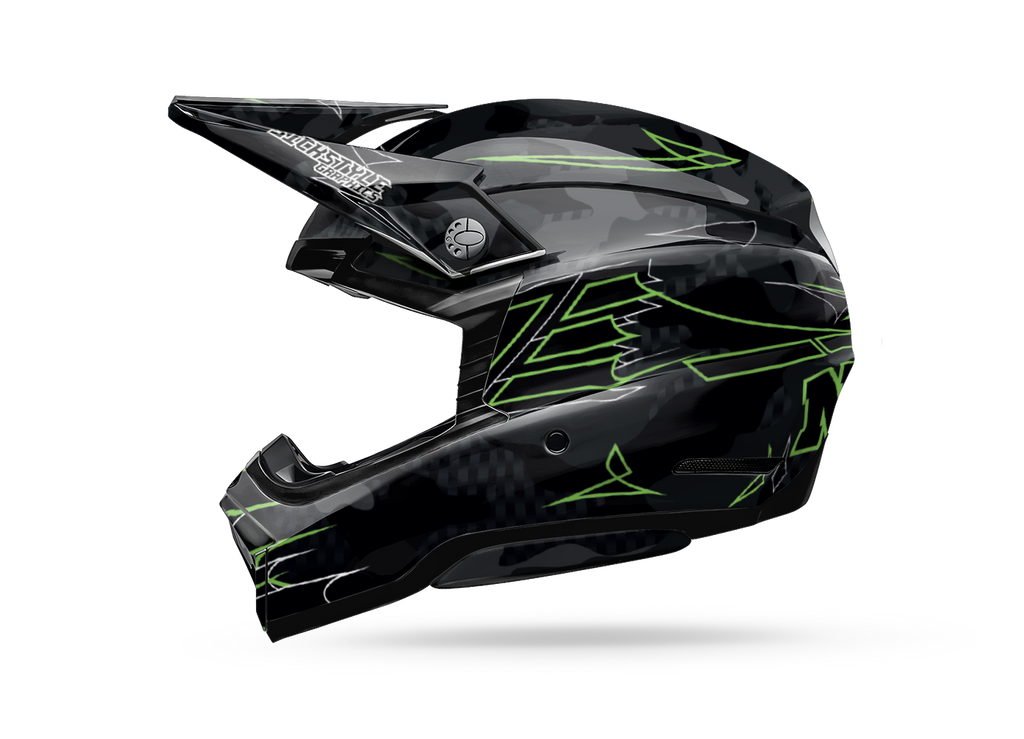 Helmdekor Pinestripe für Bell Helme – Custom Helm-Wrap von Sickstyle Graphics