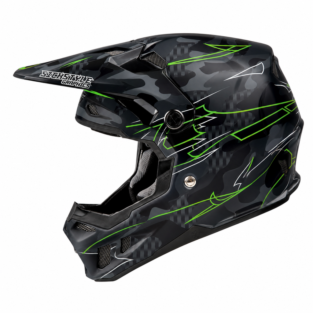 Helmdekor Pinestripe für Fly Racing Helme – Custom Helm-Wrap von Sickstyle Graphics