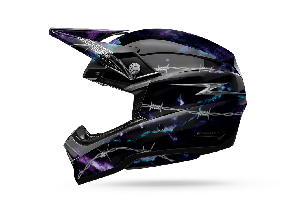 Helmdekor Techno Draht für Bell Helme – Custom Helm-Wrap von Sickstyle Graphics