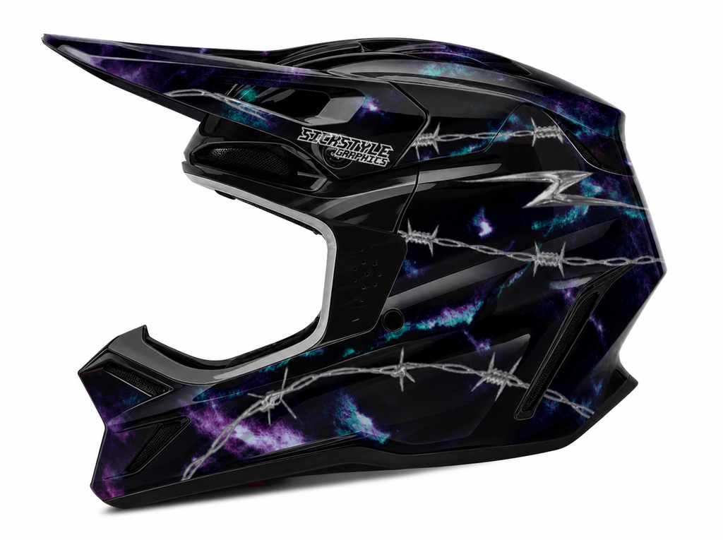 Helmdekor Techno Draht für Fox Racing Helme – Custom Helm-Wrap von Sickstyle Graphics