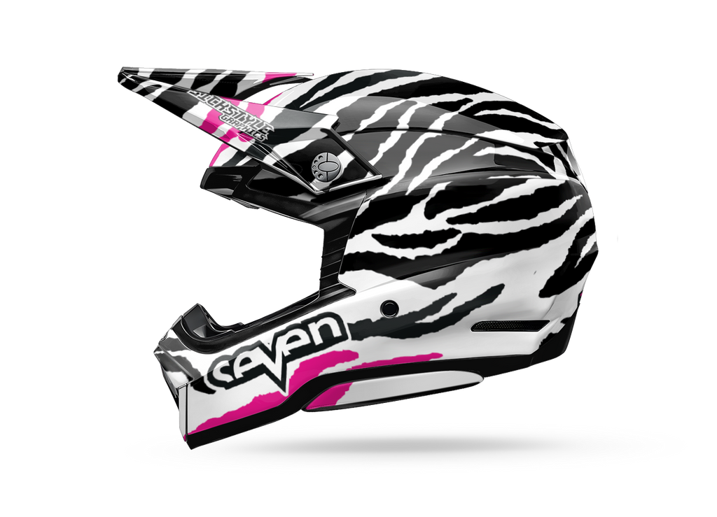 Helmdekor Zebra für Bell Helme – Custom Helm-Wrap von Sickstyle Graphics