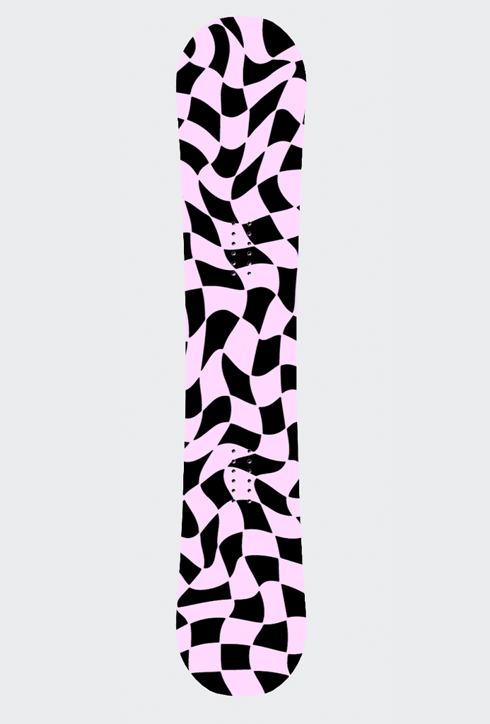 Snowboard Sticker - Psycho Checkerboard