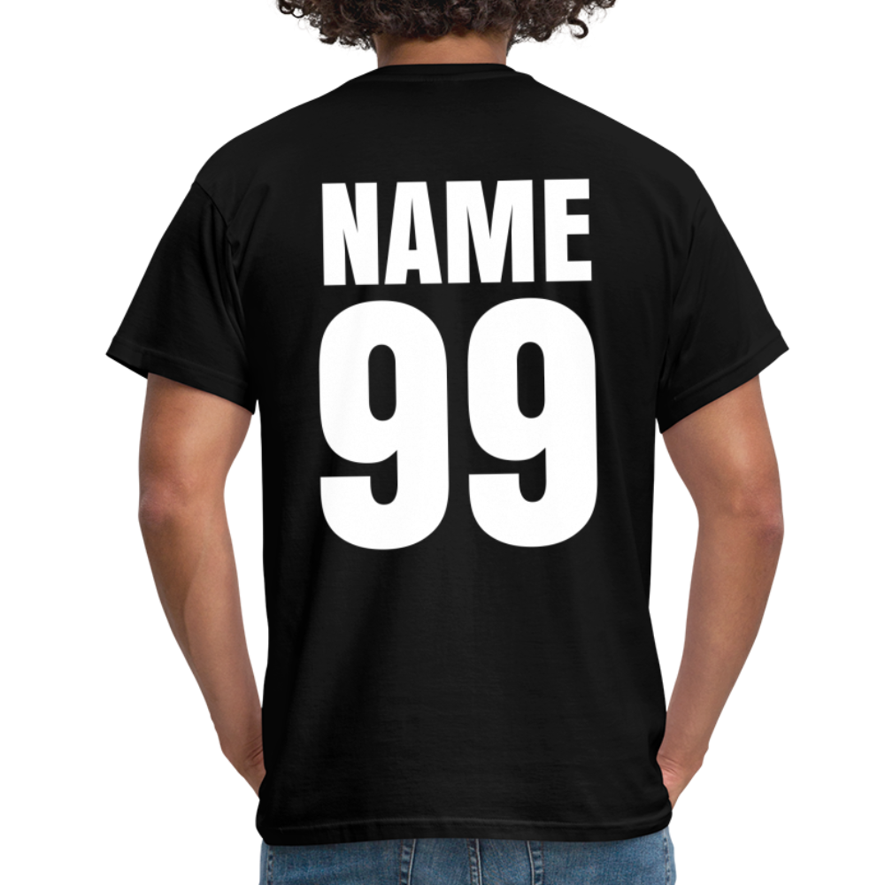 „Custom Name & Nummer“ - Herren T-Shirt - Schwarz