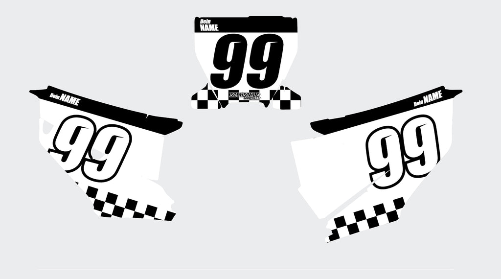 Husqvarna TC / FC Numberplates - Checkerboard